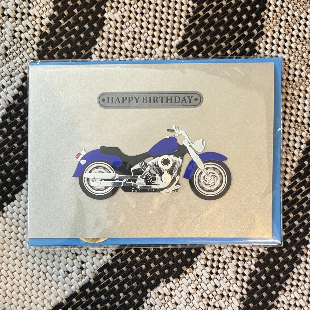 🆕Motorcycle Guy Birthday Greeting Card